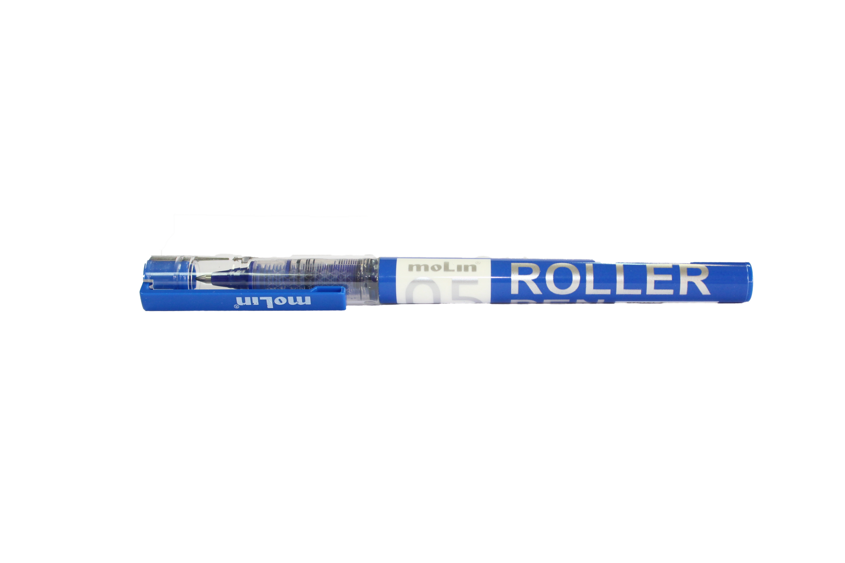 Roller encre liquide pointe métal 0,5 mm - Bleu