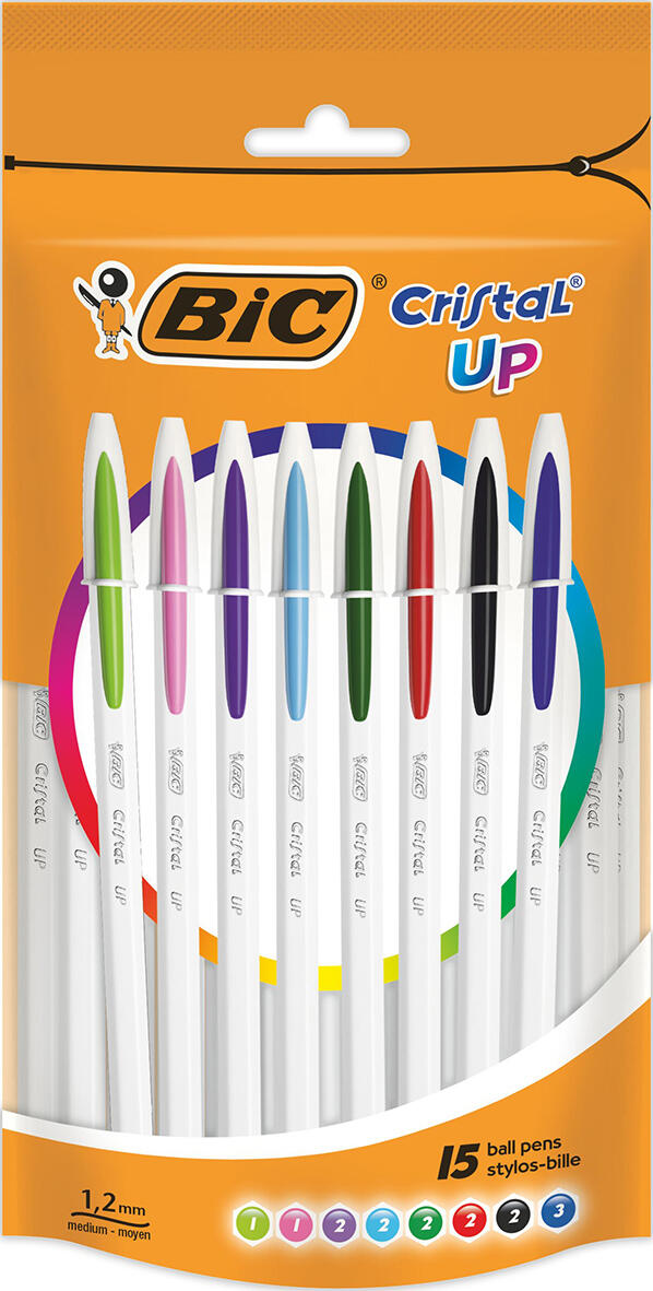 Pochette de 15 stylos couleurs assorties - COLOR UP