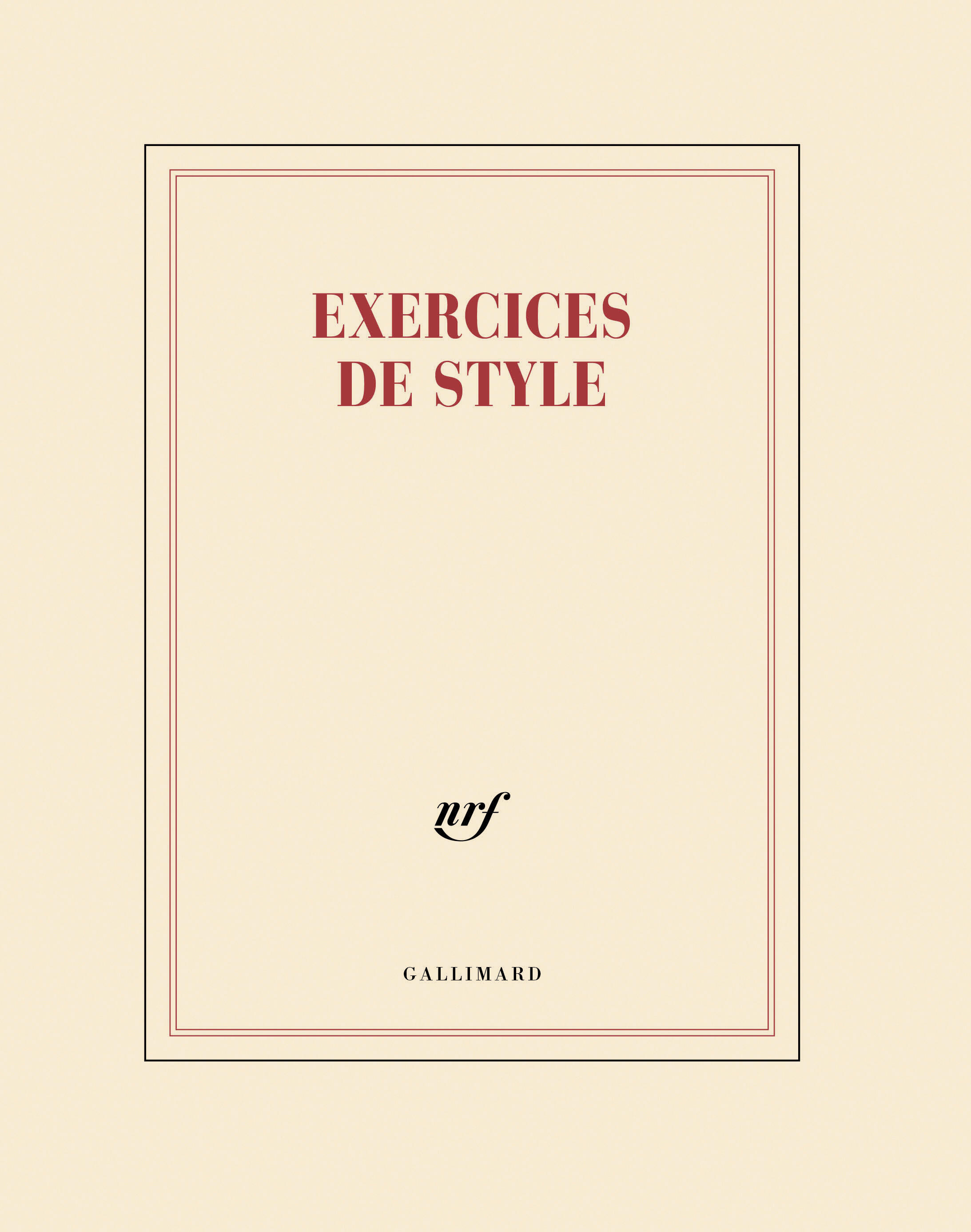 CAHIER "EXERCICES DE STYLE" (PAPETERIE)
