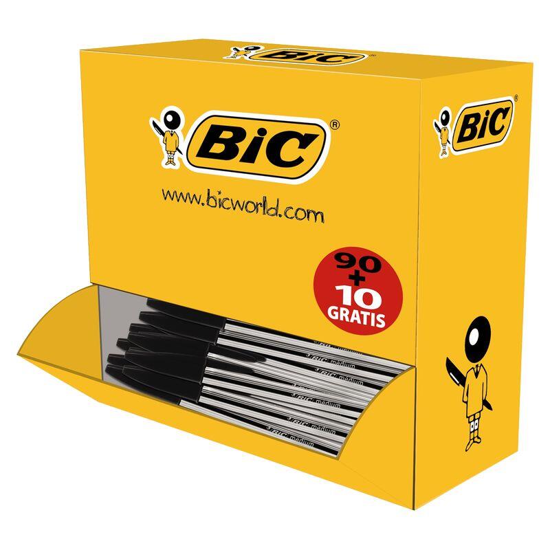 Pack promo 100 stylos - BIC cristal  - Noir